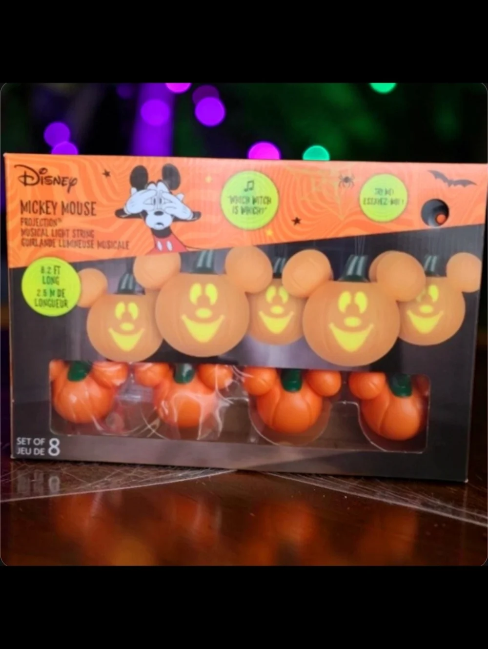 Disney Halloween Mickey Mouse Projection Musical String Light Set Which Witch
